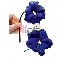 Bentita deosebita pentru par color Cod TTG46CC Signal Blue cu Negru